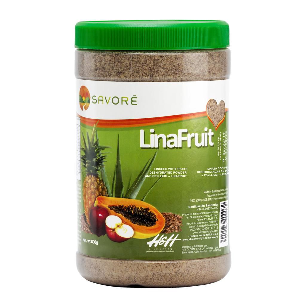 Savorē LinaFruit (Linaza con frutas deshidratadas en polvo y Psyllium) 800 Gramos